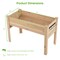 Costway 48'' Wood Raised Garden Bed w/Tool Hook Elevated Planter Stand w/Funnel Design